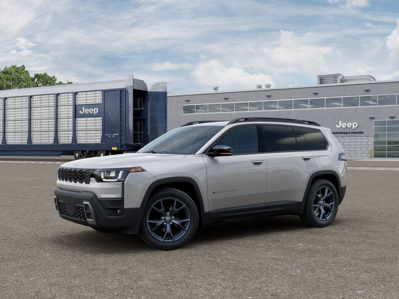 2026 Jeep Cherokee CHEROKEE 85TH ANNIVERSARY EDITION 4X4 in Silver Zynith Clear-Coat Exterior Paint — front three-quarter view