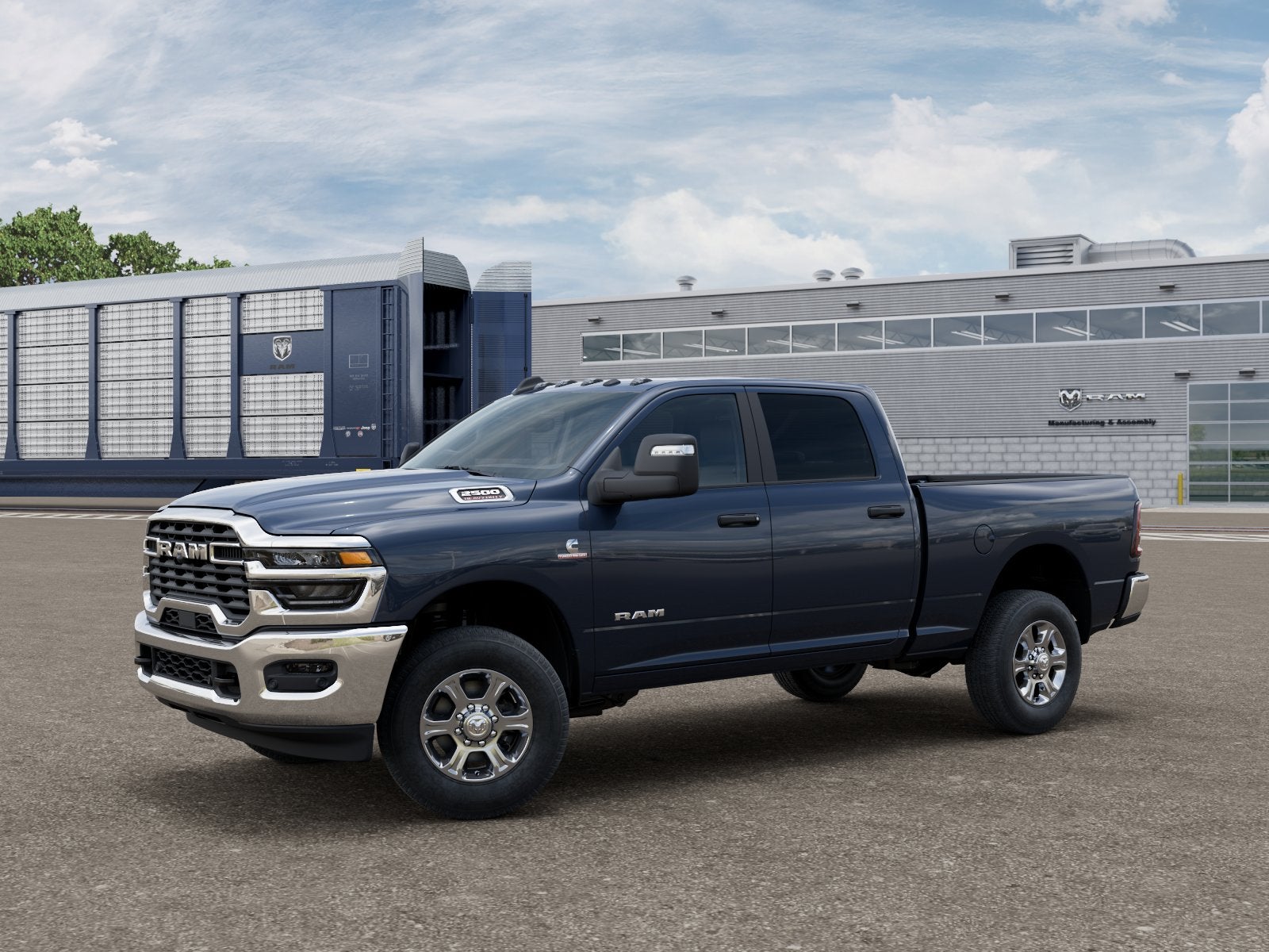 2026 RAM Ram 2500 RAM 2500 BIG HORN CREW CAB 4X4 6'4' BOX in Forged Blue Metallic Exterior Paint — front three-quarter view