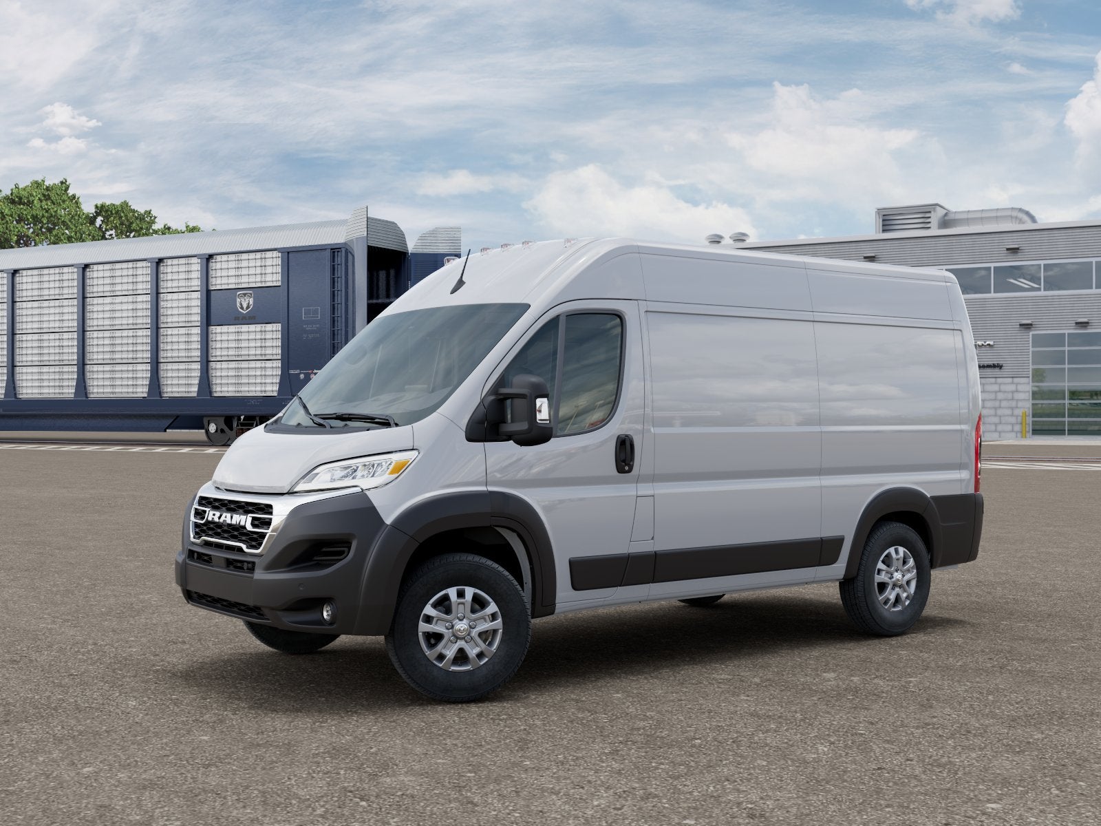 2026 RAM Ram ProMaster RAM PROMASTER 1500 SLT CARGO VAN HIGH ROOF 136' WB in Bright White Clear-Coat Exterior Paint — front...