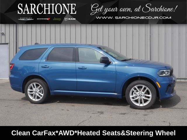 2024 Dodge Durango GT in Frostbite Pearlcoat — front three-quarter view