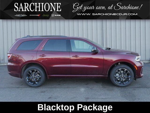 2026 Dodge Durango GT Blacktop in Octane Red Pearlcoat — front three-quarter view