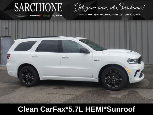 2024 Dodge Durango R/T Premium in White Knuckle Clearcoat — front three-quarter view