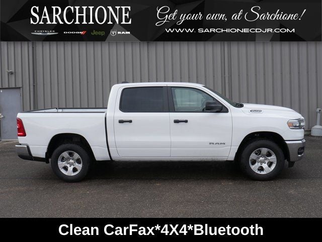 2026 RAM 1500 Big Horn/Lone Star in Bright White Clearcoat — front three-quarter view