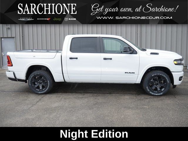 2026 RAM Ram 1500 Big Horn/Lone Star Night Edition in Bright White Clearcoat — front three-quarter view