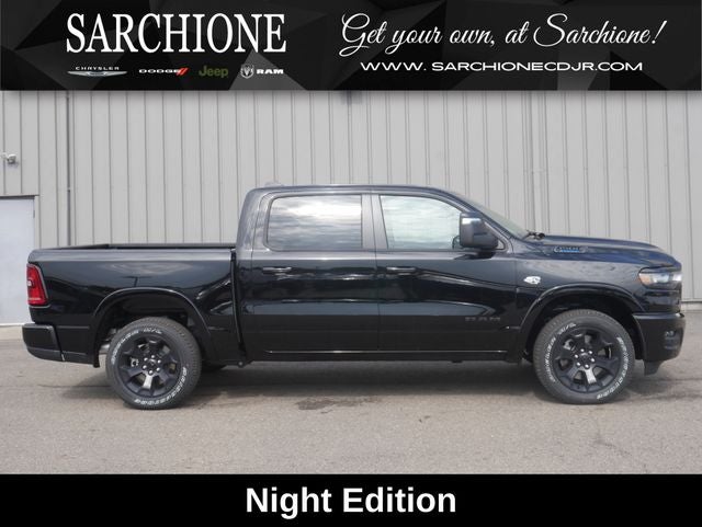 2026 RAM Ram 1500 Big Horn/Lone Star Night Edition in Diamond Black Crystal Pearlcoat — front three-quarter view