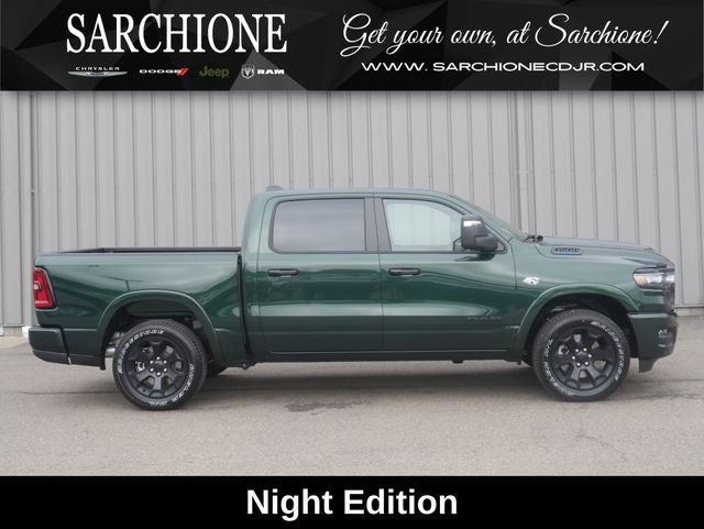 2026 RAM Ram 1500 Big Horn/Lone Star Night Edition in Serrano Green Metallic — front three-quarter view