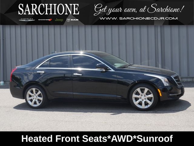 2016 Cadillac ATS 2.0L Turbo Luxury in Stellar Black Metallic — front three-quarter view