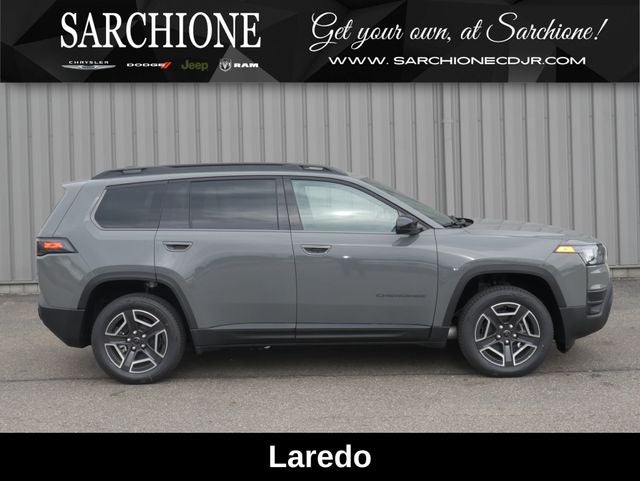 2026 Jeep Cherokee Laredo in Sting-Gray Clearcoat — front three-quarter view