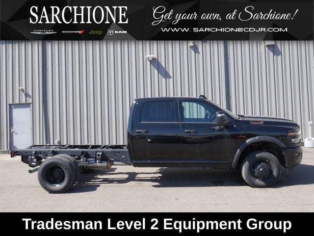 2026 RAM Ram 3500 Chassis Cab Tradesman in Diamond Black Crystal Pearlcoat — front three-quarter view